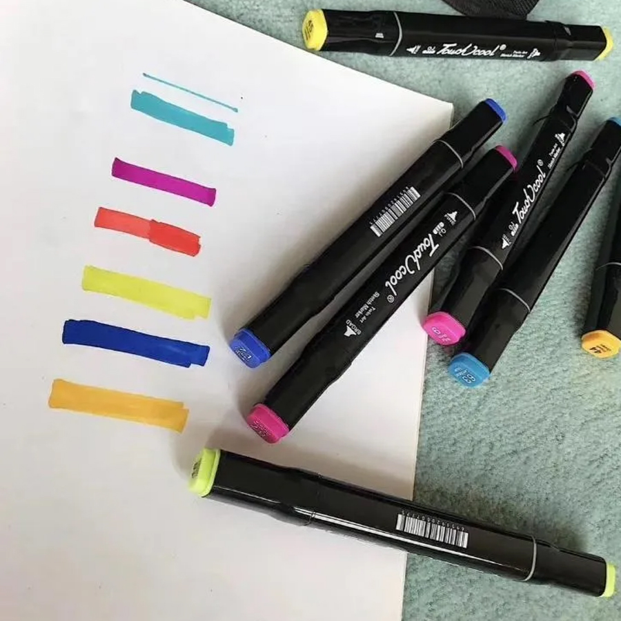 Touch School Marker Pen Kit 40 Colors Common Black 